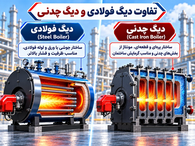 تفاوت دیگ فولادی با دیگ چدنی